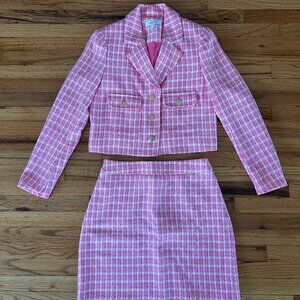 Nine West Pink Plaid Two- Piece
